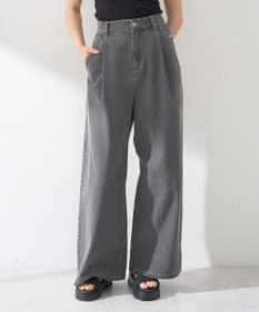 earth music&ecology ワンポイントロゴ刺繍デニムパンツ