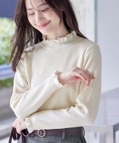 Tiaclasse L 【選べる2type・洗える】 フリルニットトップス