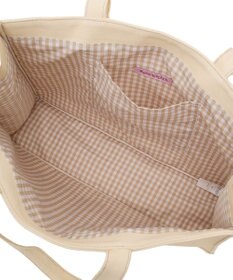 Maison de FLEUR デニムブランドロゴ刺繍トートバッグ