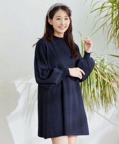 Tiaclasse 【洗える】袖ケーブルニットチュニック