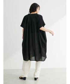 Green Parks インド綿 　ギャザー５分袖チュニック