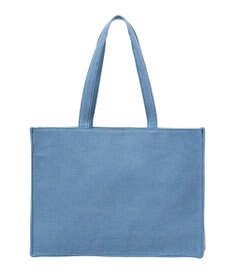 Maison de FLEUR デニムブランドロゴ刺繍トートバッグ