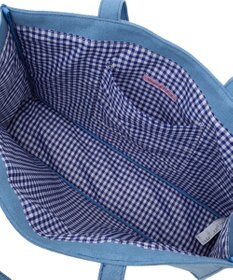 Maison de FLEUR デニムブランドロゴ刺繍トートバッグ