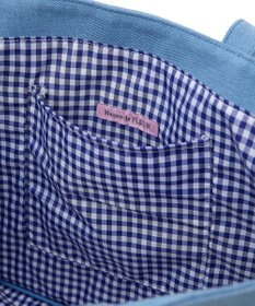 Maison de FLEUR デニムブランドロゴ刺繍トートバッグ