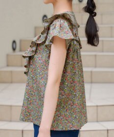 Tiaclasse L 花柄フリルブラウス