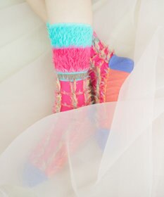 COQ 【MEN】BLOCK FLAG チェック リバーシブルファーソックス