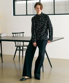 ICB ドライリネンストレッチ ワイドストレートパンツ