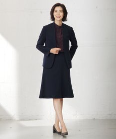 J.PRESS LADIES T/Rアルガンシルク ノーカラー ジャケット