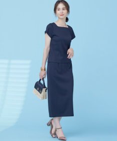 組曲 S 【WEB限定】ストライプジャガード タイトスカート