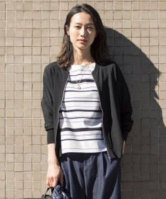 J.PRESS LADIES 【洗える】ニット ブルゾン