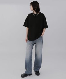 WEGO 【ウエスト調整可】ストレートデニムパンツ