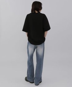 WEGO 【ウエスト調整可】ストレートデニムパンツ