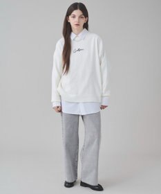 WEGO 【ユニセックス着用ITEM/SMLサイズ展開】アクセ付きワンポイントニットプルオーバー