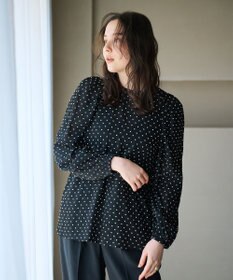 #Newans シアーパフスリーブブラウス