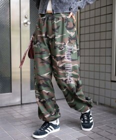 WEGO 【ウエストゴム】ラインストーンロゴスウェットパンツ