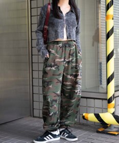 WEGO 【ウエストゴム】ラインストーンロゴスウェットパンツ