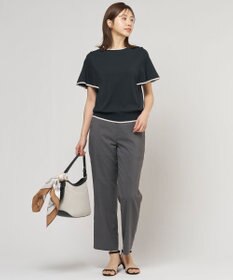 J.PRESS LADIES S 【シーンレスに活躍】COOL MINT COTTON POLYESTER フレアスリーブ ニット プルオーバー