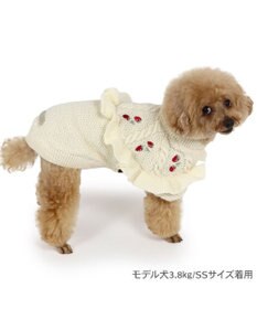 PET PARADISE ペットパラダイス 苺フリルニット  小型犬