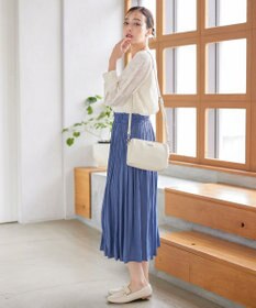 Tiaclasse 【洗える】フラワージャガードブラウス