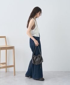 earth music&ecology フラワー刺繍メッシュベスト