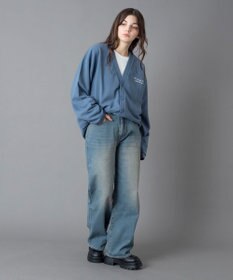 WEGO 【ユニセックス着用ITEM/ウエスト調整可】ストレートデニムパンツ