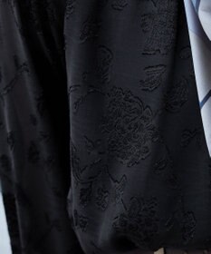 Tiaclasse 【洗える】フラワージャガードブラウス