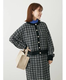 Green Parks ・ｆｕｒｒｙ　ｒａｔｅ　ツィードラメニットカーディガン