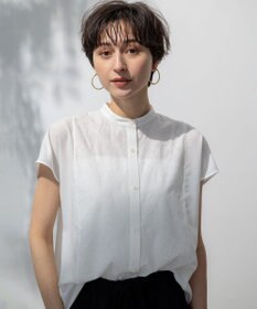 23区 L 【洗える】エンブロイダリー コンビ ブラウス