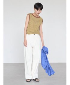 AMERICAN HOLIC ミジンボーダーノースリーブカットプルオーバー