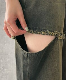 WEGO ヴィンテージウォッシュサイドカットデニムパンツ