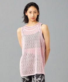 Chacott 【ノーソーイングニット】ランダムメッシュニットタンクトップ