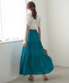 Feroux 【UVケア・美人百花7月号掲載】ギャザースリーブ Tシャツ