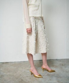 GRACE CONTINENTAL リボンヤーンフレアパンツ