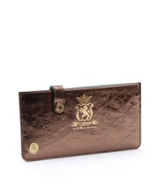 A.D.M.J. 【牛革】イタリアンレザークラックメタルスリムウォレット