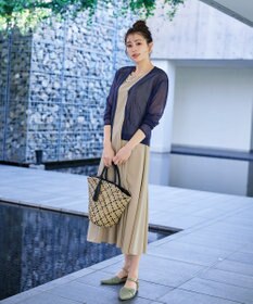 Tiaclasse シーグラスチェックバッグ