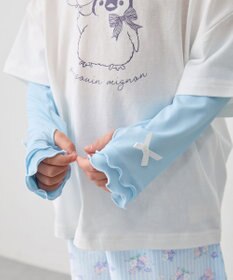 ANY KIDS 【UVカット】リボン付きアームカバー