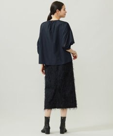 自由区 【カタログ掲載】シアーソフトシャンブレークロップド丈 ブラウス