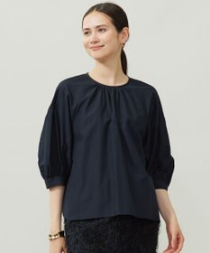 自由区 【カタログ掲載】シアーソフトシャンブレークロップド丈 ブラウス