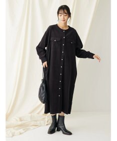 CRAFT STANDARD BOUTIQUE コーデュロイパールドット釦ワンピース