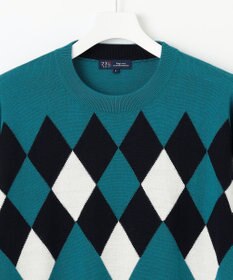 23区GOLF 【MEN】【洗える】ウールアクリル ランバス柄ニット