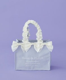 Maison de FLEUR ジャカードリボンフリルスクエアトートSバッグ