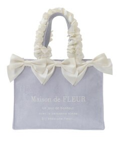 Maison de FLEUR ジャカードリボンフリルスクエアトートSバッグ