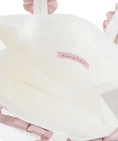 Maison de FLEUR ジャカードリボンフリルスクエアトートSバッグ