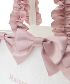 Maison de FLEUR ジャカードリボンフリルスクエアトートSバッグ