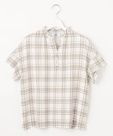 J.PRESS LADIES シアーストライプチェック カットソー