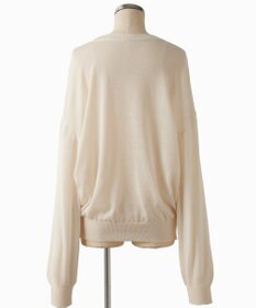 TOQUE 〈大草直子さんアドバイザー〉ウォッシャブルシルク×コットン ニットロングスリーブ