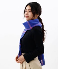 AURORA 【 LANVIN en Bleu （ランバン オン ブルー）】ウールチェックマフラー