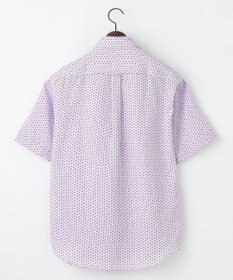 JOSEPH ABBOUD 【ビジネスシーンに最適・サステイナブル】ソアロンンシャンブレープリント 半袖 シャツ