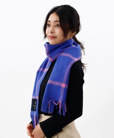 AURORA 【 LANVIN en Bleu （ランバン オン ブルー）】ウールチェックマフラー