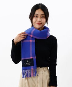 AURORA 【 LANVIN en Bleu （ランバン オン ブルー）】ウールチェックマフラー